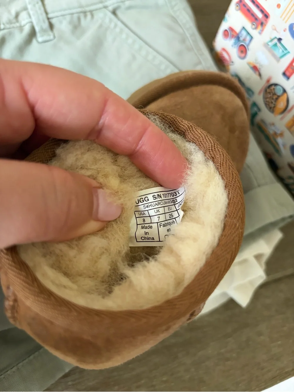 UGG Kids Chestnut Shearling-Lined Boots
